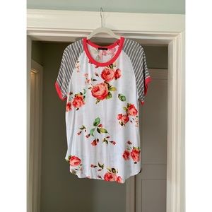 ModCloth Floral Raglan Tee